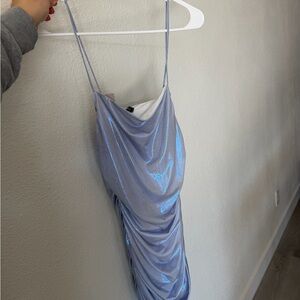 Pitaya NEVER WORN Iridescent Light Blue Mini Dress